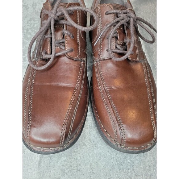 Clarks Casual Leather Lace Up Oxford Shoe Men\'s Sz 10M BRN EXCELLENT CONDITION! main image 5